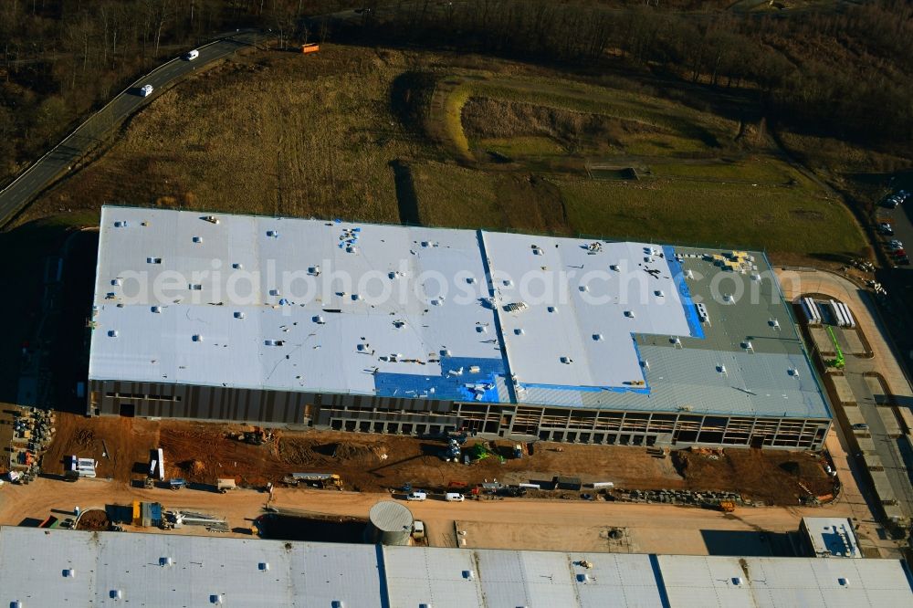 Aerial photograph Staufenberg - Construction site to build a new building complex on the site of the logistics center Vor of Hecke in Staufenberg in the state Lower Saxony, Germany