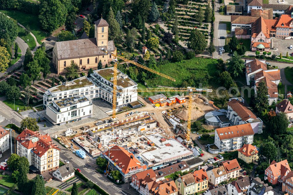 Aerial photograph Gengenbach - Construction site for a health center in Gengenbach in the state Baden-Wuerttemberg, Germany