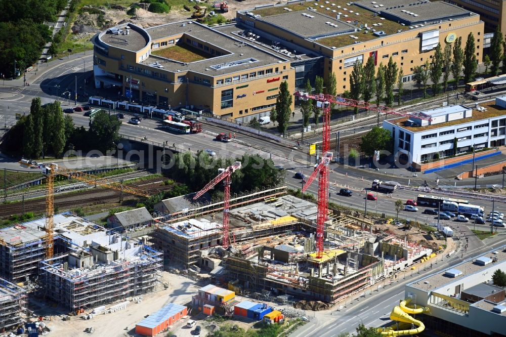 Potsdam from above - New construction site the hotel complex Havel Quartier Potsdam in Potsdam in the state Brandenburg, Germany
