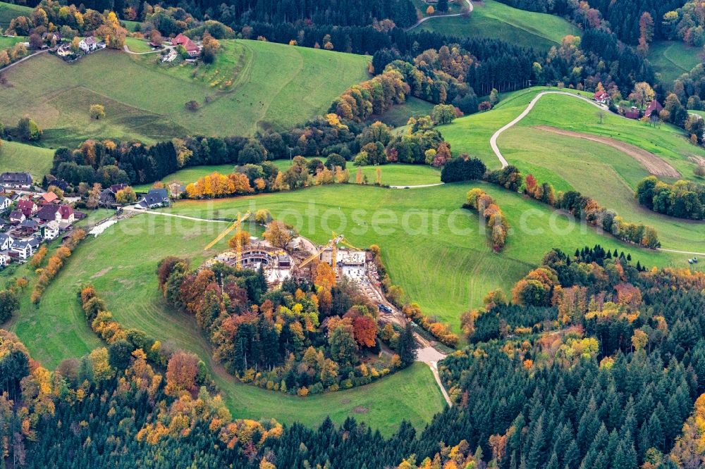 Aerial image Horben - New construction site the hotel complex Luisenhoehe Gesundheitsresort in Horben in the state Baden-Wuerttemberg, Germany