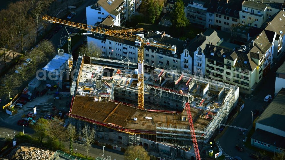 Bonn from the bird's eye view: New construction site the hotel complex Prizeotel in Bonn in the state North Rhine-Westphalia, Germany