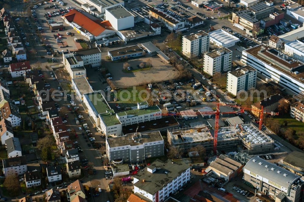 Aerial image Stuttgart - New construction site the hotel complex on Salzwiesenstrasse in the district Zuffenhausen-Schuetzenbuehl in Stuttgart in the state Baden-Wuerttemberg, Germany