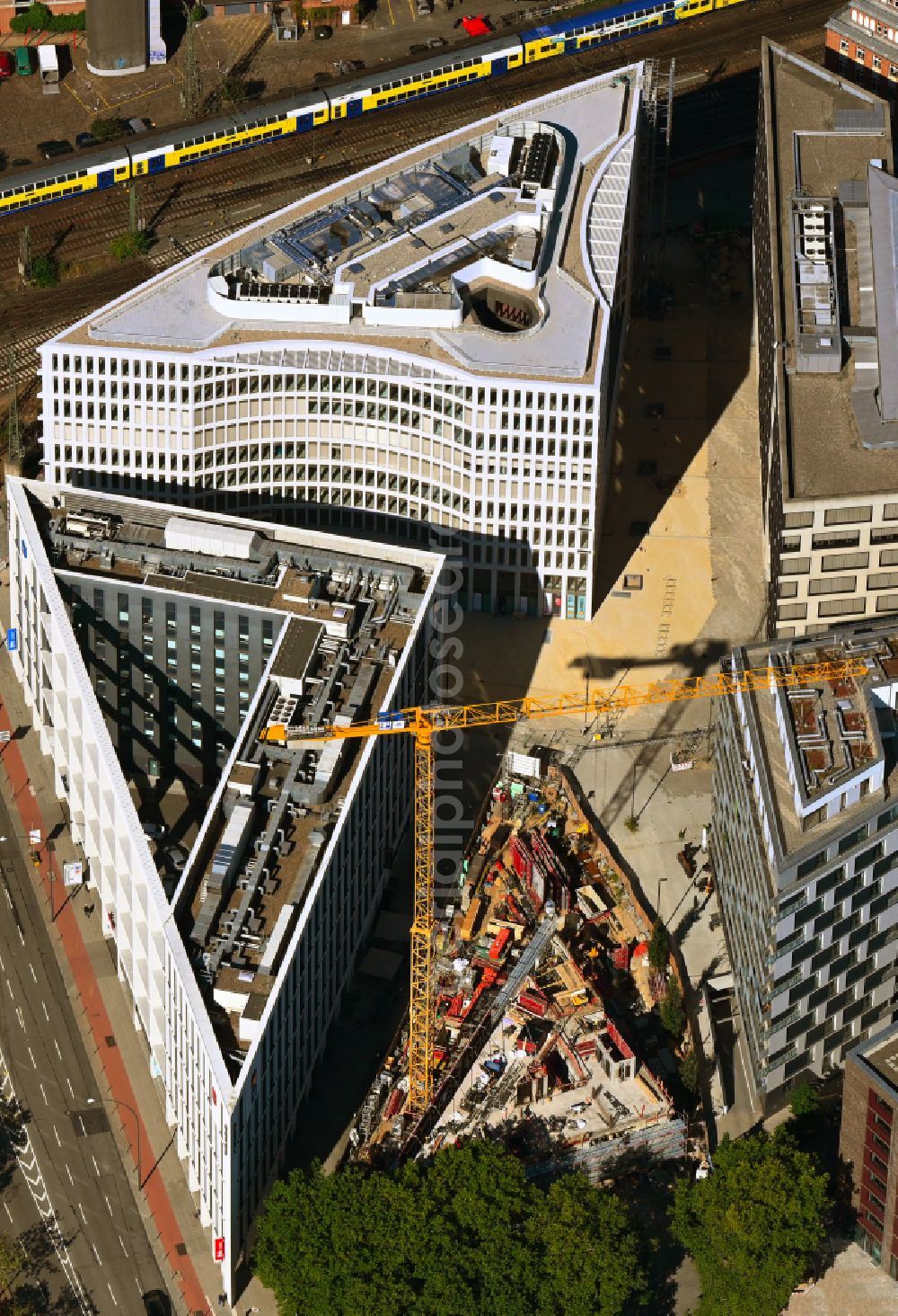Aerial photograph Hamburg - New construction site the hotel complex Villa Viva in Hamburg, Germany