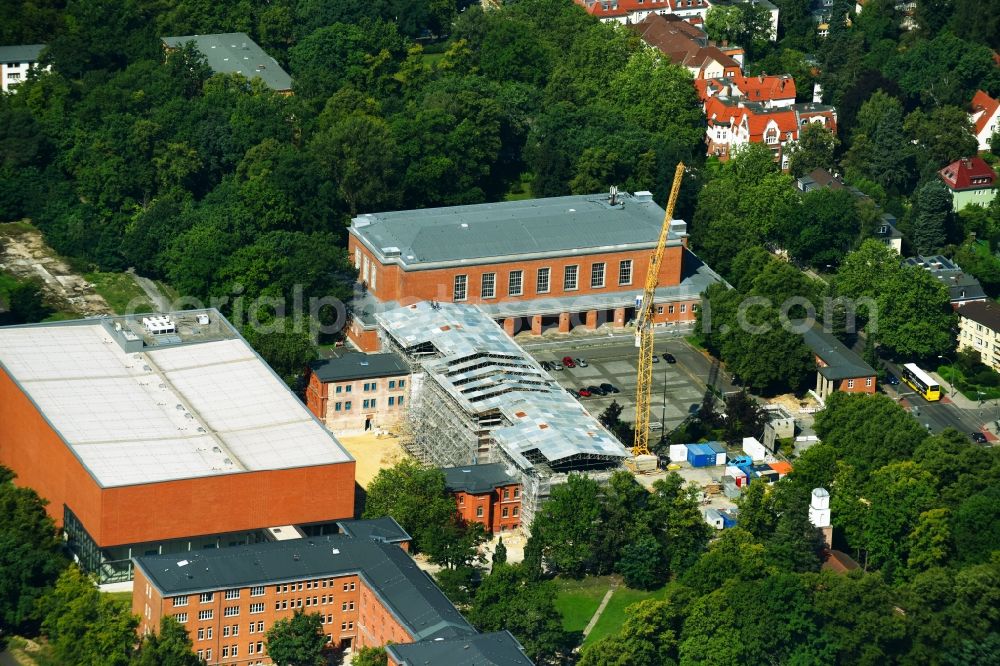 Berlin from the bird's eye view: Construction site for the new building of Bundesarchiv on Finckensteinallee in the district Steglitz-Zehlendorf in Berlin, Germany