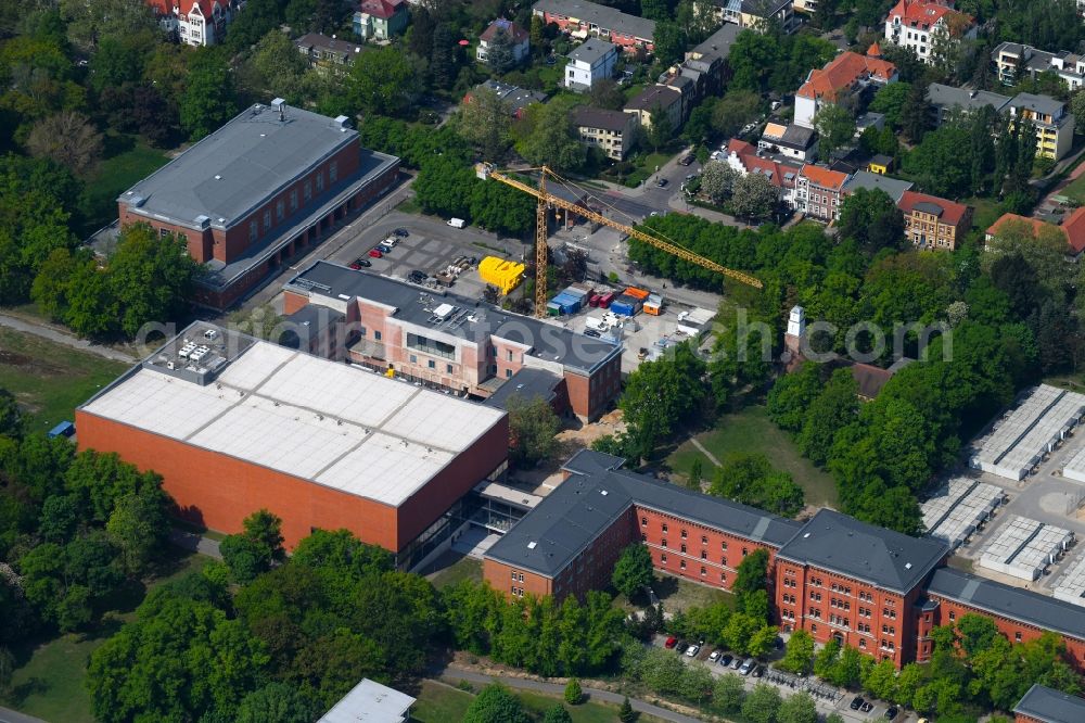 Aerial photograph Berlin - Construction site for the new building of Bundesarchiv on Finckensteinallee in the district Steglitz-Zehlendorf in Berlin, Germany