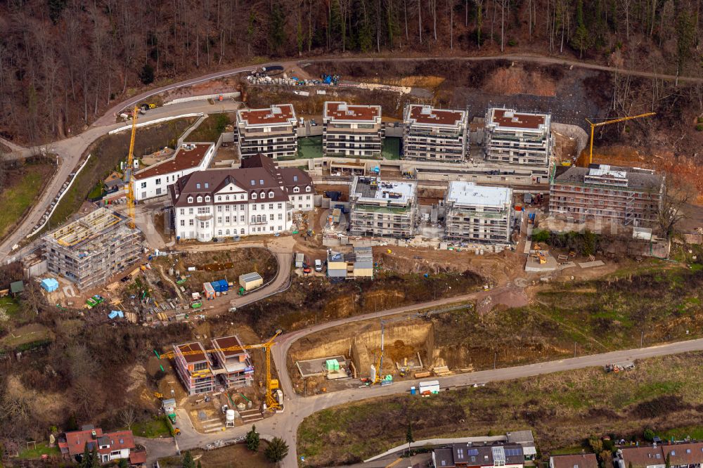 Aerial photograph Lahr/Schwarzwald - Construction site to build a new multi-family residential complex on Altvaterstrasse in Lahr/Schwarzwald in the state Baden-Wuerttemberg, Germany