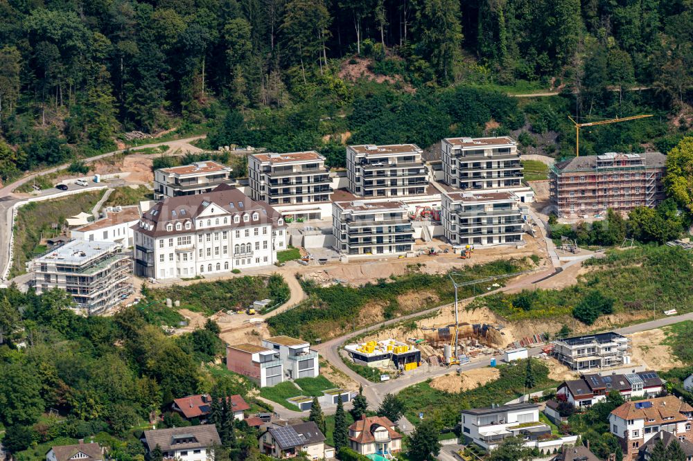 Aerial image Lahr/Schwarzwald - Construction site to build a new multi-family residential complex on Altvaterstrasse in Lahr/Schwarzwald in the state Baden-Wuerttemberg, Germany