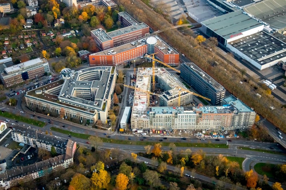 Aerial image Dortmund - Construction site to build a new multi-family residential complex Berswordt- Quartier in Dortmund in the state North Rhine-Westphalia, Germany