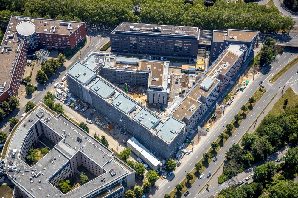 Dortmund from above - Construction site to build a new multi-family residential complex Berswordt- Quartier in Dortmund in the state North Rhine-Westphalia, Germany