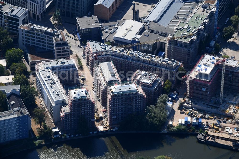 Aerial image Berlin - Construction site to build a new multi-family residential complex No.1 Charlottenburg on Wegelystrasse zum Spree- Ufer in the district Charlottenburg in Berlin, Germany