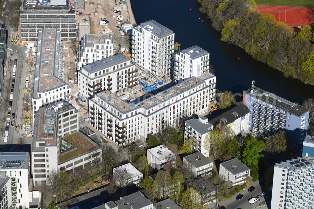 Berlin from above - Construction site to build a new multi-family residential complex No.1 Charlottenburg on Wegelystrasse zum Spree- Ufer in the district Charlottenburg in Berlin, Germany