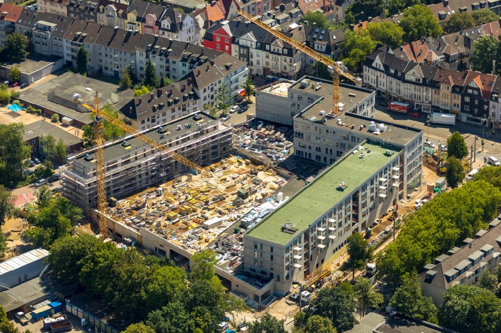 Essen from above - Construction site to build a new multi-family residential complex Cranachhoefe in Essen in the state North Rhine-Westphalia, Germany