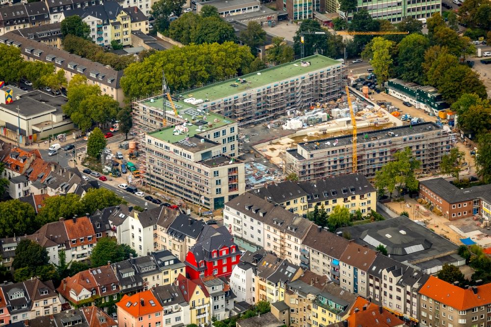 Aerial image Essen - Construction site to build a new multi-family residential complex Cranachhoefe in Essen in the state North Rhine-Westphalia, Germany