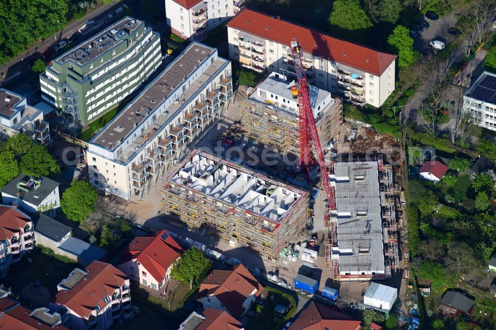 Aerial image Berlin - Construction site to build a new multi-family residential complex along the Einbecker Strasse in the district Lichtenberg in Berlin, Germany
