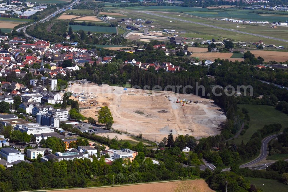 Wiesbaden from above - Construction site to build a new multi-family residential complex Erbenheim Sued in the district Erbenheim in Wiesbaden in the state Hesse, Germany