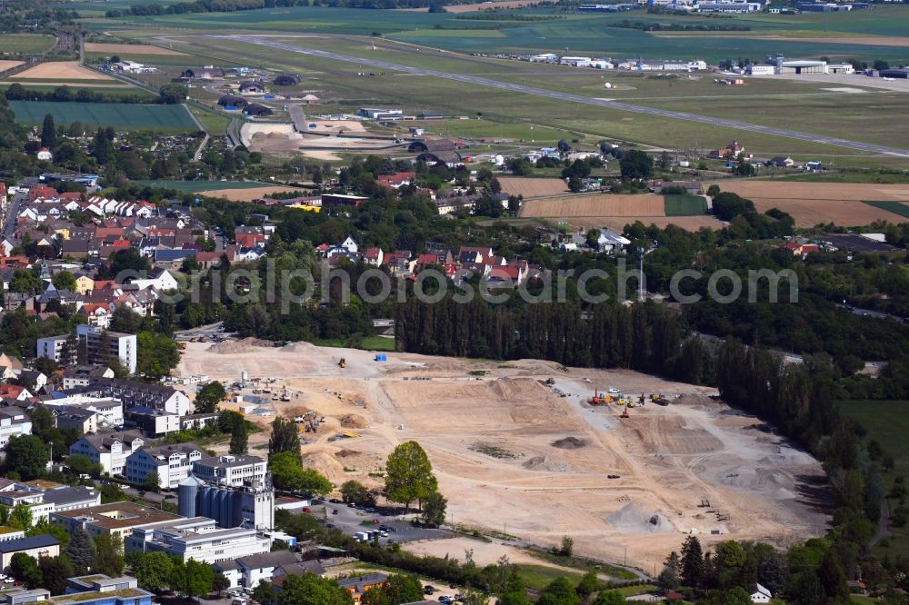Aerial image Wiesbaden - Construction site to build a new multi-family residential complex Erbenheim Sued in the district Erbenheim in Wiesbaden in the state Hesse, Germany