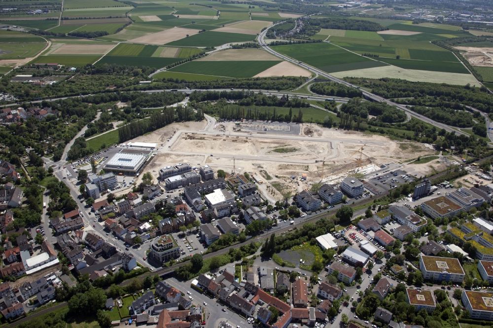 Aerial photograph Wiesbaden - Construction site to build a new multi-family residential complex Erbenheim Sued in the district Erbenheim in Wiesbaden in the state Hesse, Germany