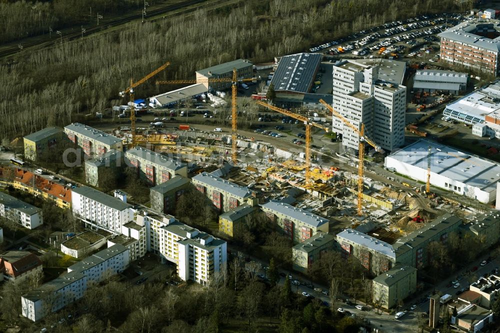 Aerial photograph Berlin - Construction site to build a new multi-family residential complex Eythstrasse corner Bessemerstrasse in the district Schoeneberg in Berlin, Germany