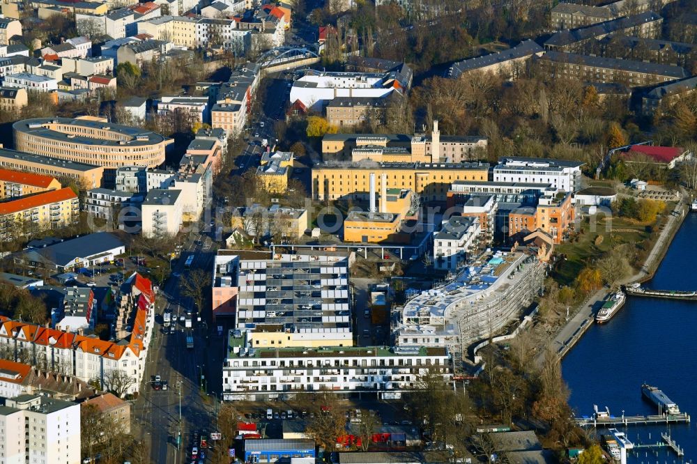 Aerial image Potsdam - Construction site to build a new multi-family residential complex Havelwelle on Zeppelinstrasse in the district Westliche Vorstadt in Potsdam in the state Brandenburg, Germany