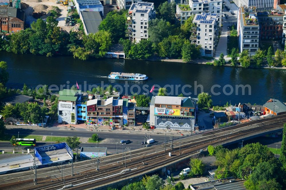 Berlin from the bird's eye view: New multi-family residential complex on Holzmarktstrasse in Berlin, Germany