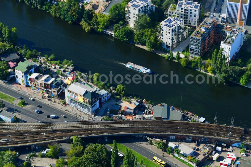 Berlin from above - New multi-family residential complex on Holzmarktstrasse in Berlin, Germany