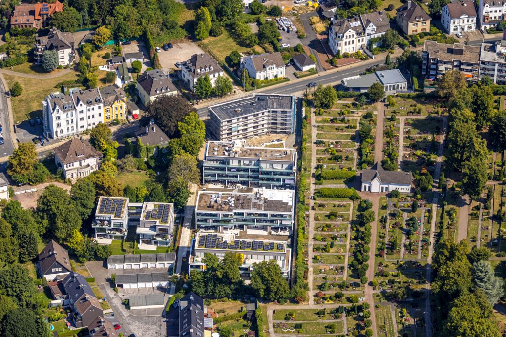 Aerial image Hattingen - Construction site to build a new multi-family residential complex HoerstkenA?s Gaerten on Bredenscheider Strasse in Hattingen in the state North Rhine-Westphalia, Germany