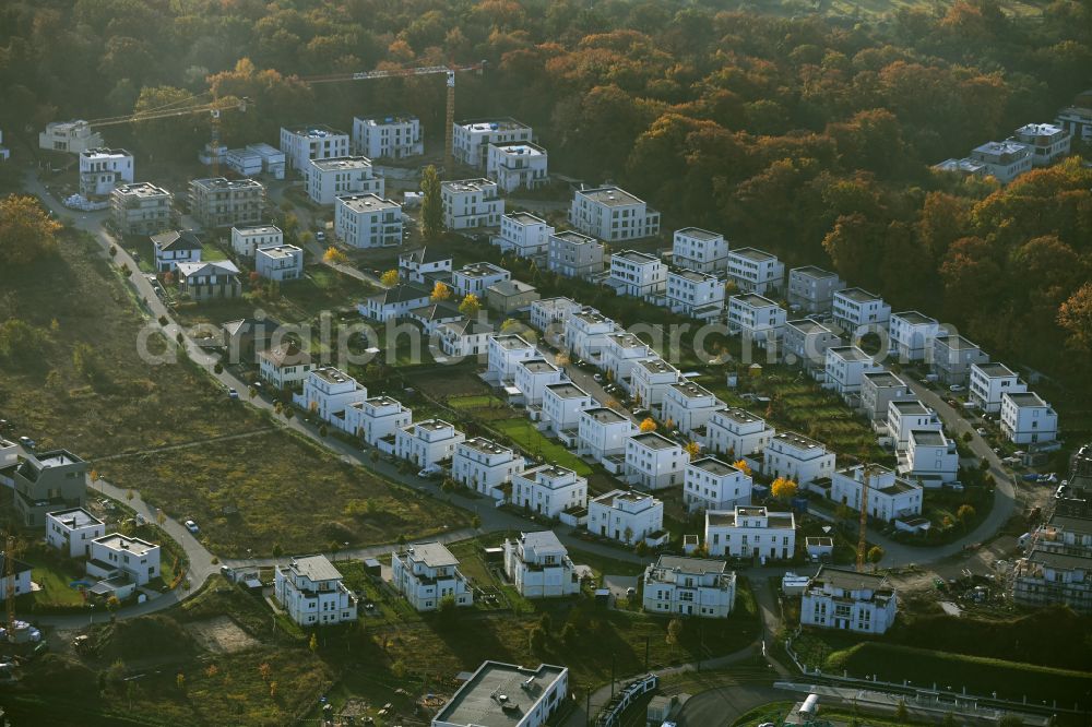 Potsdam from above - Construction site to build a new multi-family residential complex on Lake Jungfernsee in Potsdam in the state Brandenburg, Germany