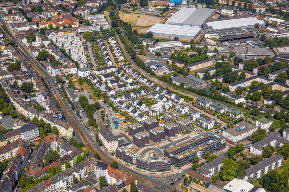 Dortmund from above - Construction site to build a new multi-family residential complex Kaiser-Quartier on Kloennestrasse in Dortmund in the state North Rhine-Westphalia, Germany