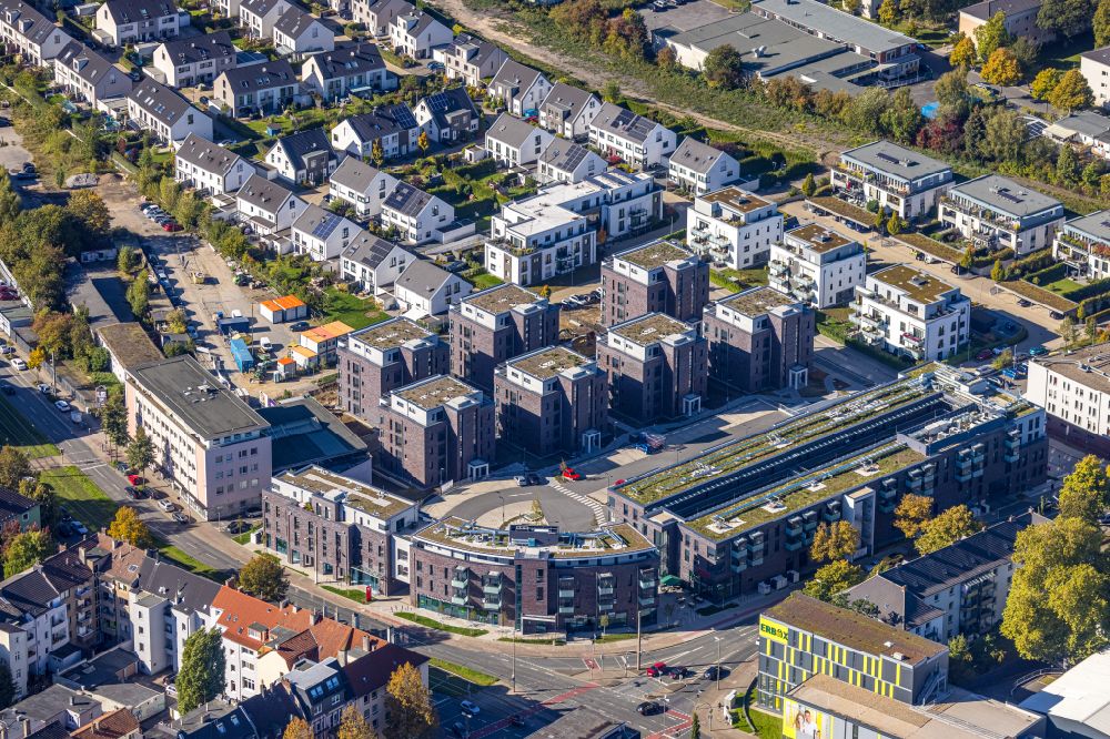 Dortmund from above - Construction site to build a new multi-family residential complex Kaiser-Quartier on Kloennestrasse in Dortmund at Ruhrgebiet in the state North Rhine-Westphalia, Germany
