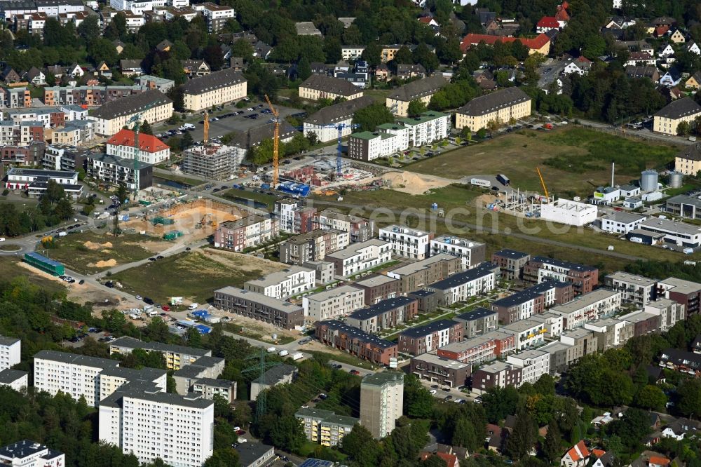Aerial image Hamburg - Construction site to build a new multi-family residential complex on Kaskadenpark - Wilsonstrasse - Charlotte-Muegge-Weg - Kurt-Oldenburg-Strasse in Hamburg, Germany