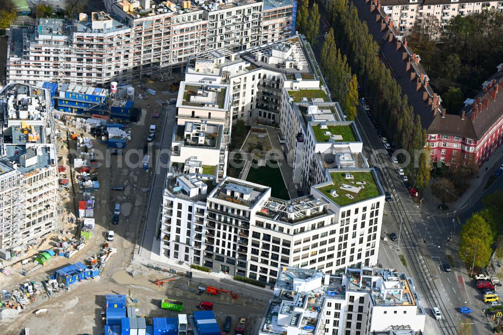 Aerial image München - Construction site to build a new multi-family residential complex Am Nockherberg between Regerstrasse - Hochstrasse - Hiendlmayrstrasse in the district Au-Haidhausen in Munich in the state Bavaria, Germany