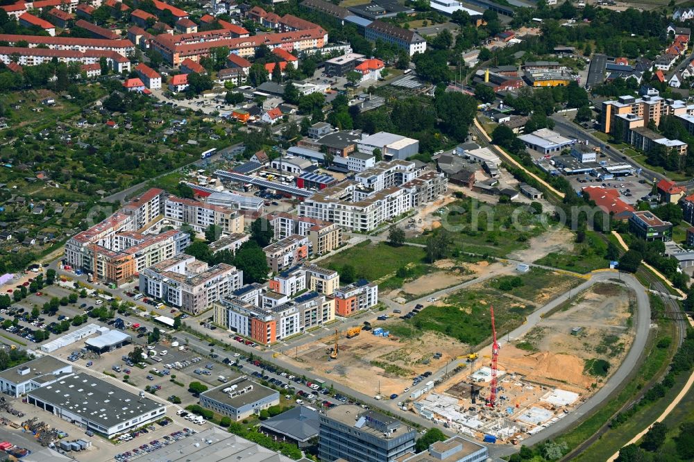 Aerial image Braunschweig - Construction site to build a new multi-family residential complex on Nordpark in the district Nordstadt in Brunswick in the state Lower Saxony, Germany