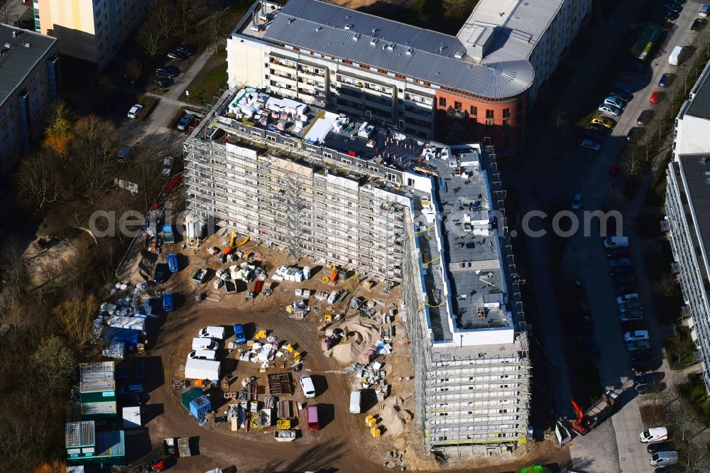 Aerial photograph Berlin - Construction site to build a new multi-family residential complex Martin-Riesenburger-Strasse in the district Hellersdorf in Berlin, Germany