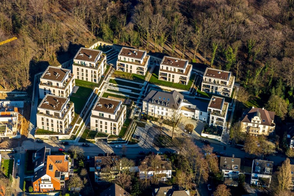 Aerial photograph Duisburg - Construction site to build a new multi-family residential complex of QUARTIER WILHELMSHOeHE GmbH in the district Duissern in Duisburg in the state North Rhine-Westphalia