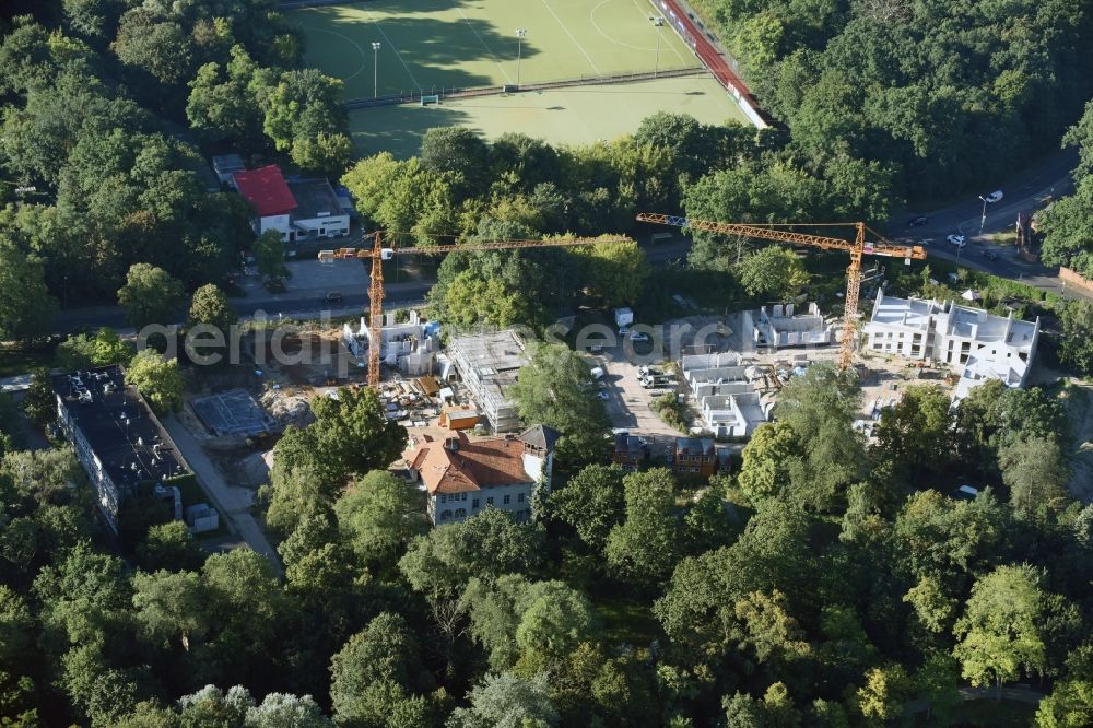 Aerial photograph Potsdam - Construction site to build a new multi-family residential complex in the Templiner Vorstadt in Potsdam in the state Brandenburg