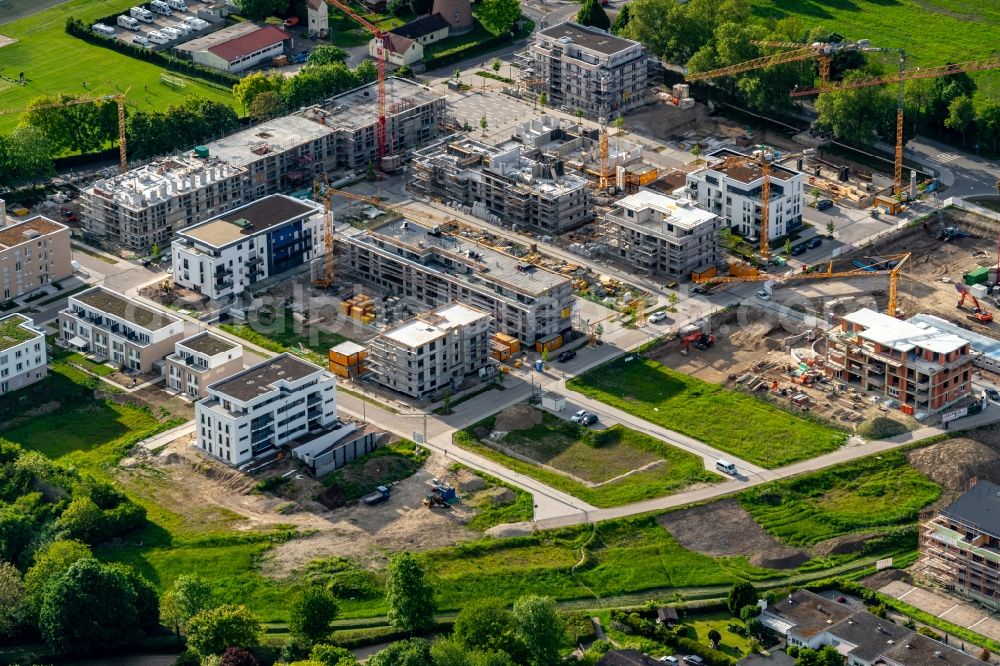 Aerial photograph Kehl - Construction site to build a new multi-family residential complex on Vogesenallee in Kehl in the state Baden-Wurttemberg, Germany
