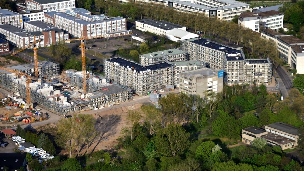 Aerial photograph Bonn - Construction site to build a new multi-family residential complex Westside between Siemensstrasse and Am Propsthof in the district Endenich in Bonn in the state North Rhine-Westphalia, Germany