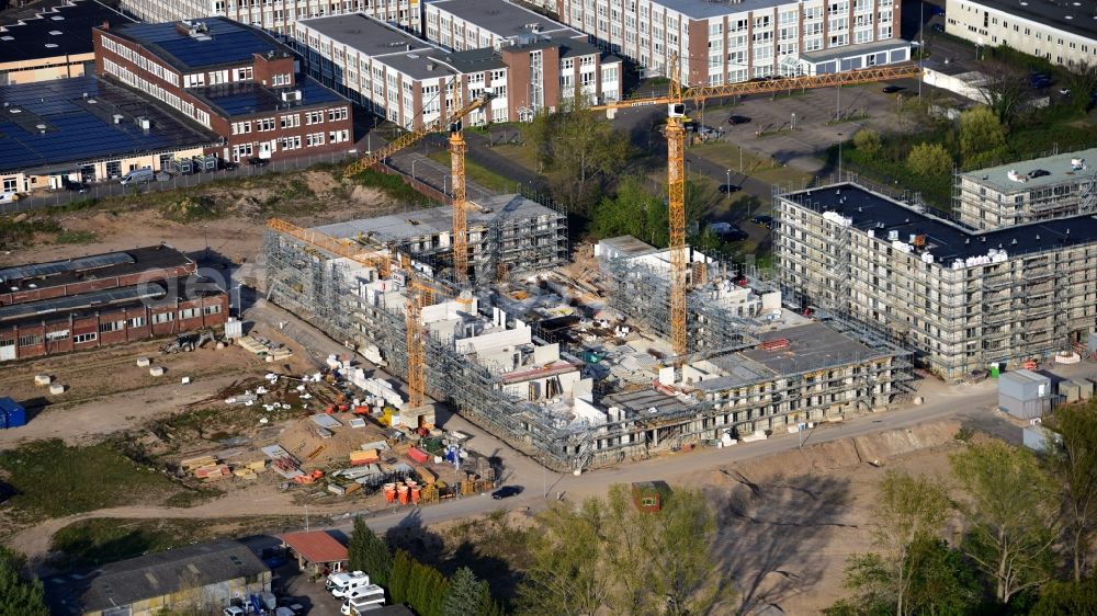 Bonn from the bird's eye view: Construction site to build a new multi-family residential complex Westside between Siemensstrasse and Am Propsthof in the district Endenich in Bonn in the state North Rhine-Westphalia, Germany