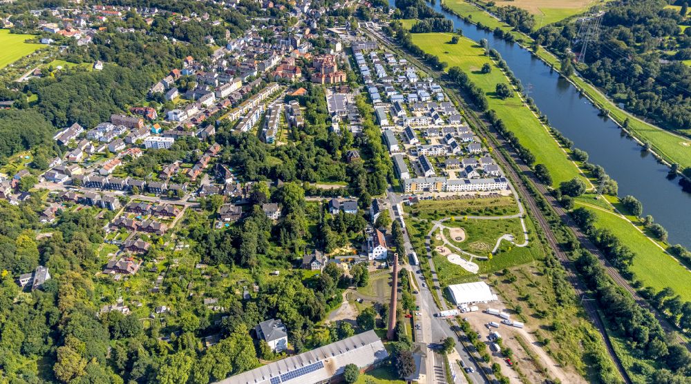 Bochum from above - Construction site to build a new multi-family residential complex of WILMA Wohnen West Projekte GmbH on Dr.-C.-Otto-Strasse in the district Dahlhausen in Bochum at Ruhrgebiet in the state North Rhine-Westphalia, Germany