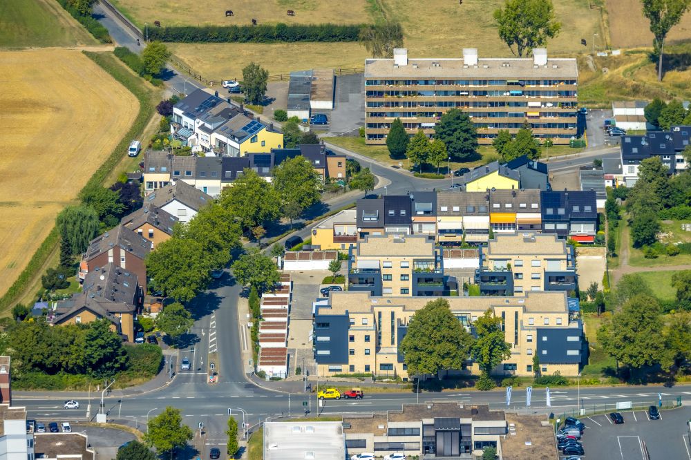 Witten from above - Construction site to build a new multi-family residential complex on Himmelohstrasse - Hoerder Strasse in Witten in the state North Rhine-Westphalia, Germany