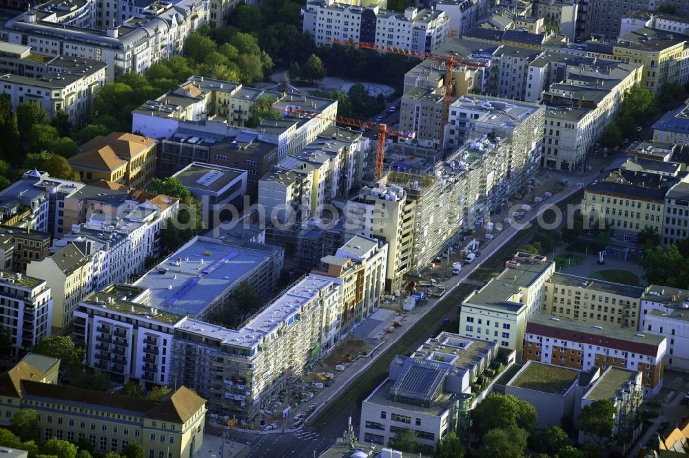 Aerial image Magdeburg - Construction site to build a new multi-family residential complex Breiter Weg - Danzstrasse in Magdeburg in the state Saxony-Anhalt, Germany
