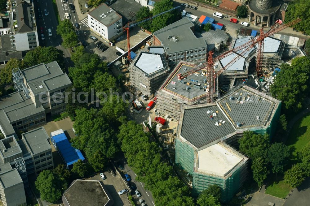 Aerial photograph Köln - Construction site for the new building eines Mehrzweck- Gebaeudekomplex of Bildungslandschaft Altstadt Nord on Gereonswall in Cologne in the state North Rhine-Westphalia, Germany