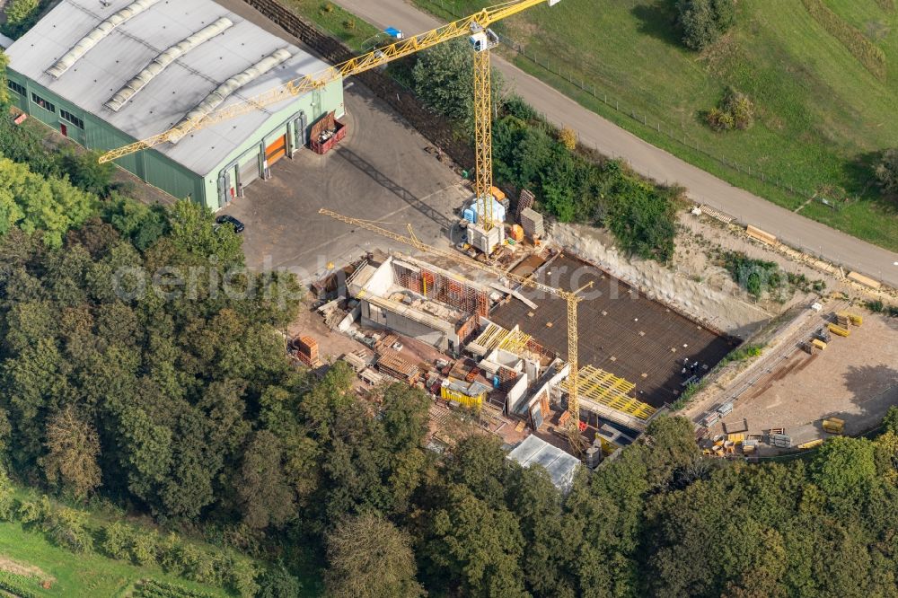 Ringsheim from the bird's eye view: New construction of ZAK Kahlenberg in Ringsheim in the state Baden-Wuerttemberg, Germany