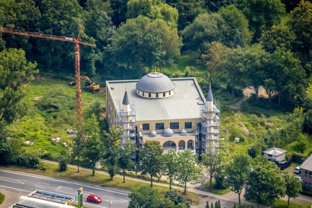 Aerial photograph Bergkamen - Mosque construction site on Erich-Ollenhauer-Strasse in Bergkamen in the state North Rhine-Westphalia, Germany