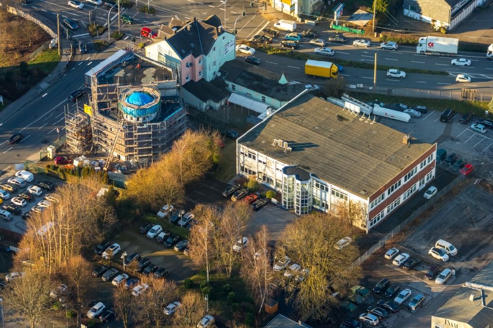 Aerial photograph Schwelm - Mosque construction site along the Hattinger Strasse in the district Lindenberg in Schwelm in the state North Rhine-Westphalia, Germany
