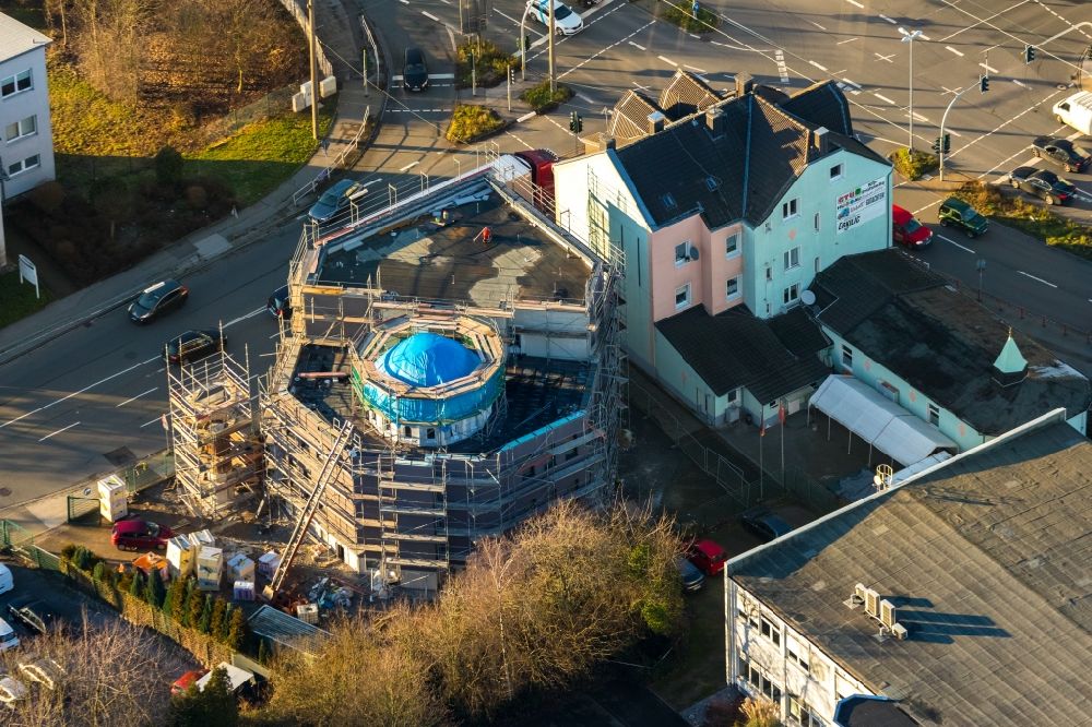 Schwelm from the bird's eye view: Mosque construction site along the Hattinger Strasse in the district Lindenberg in Schwelm in the state North Rhine-Westphalia, Germany
