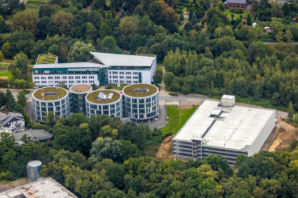 Aerial image Witten - Construction site for the new parking garage der Uni on Alfred-Herrhausen-Strasse in Witten at Ruhrgebiet in the state North Rhine-Westphalia, Germany
