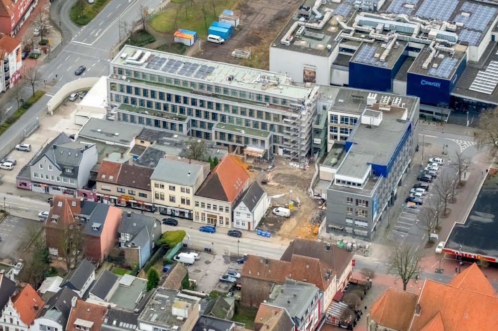 Aerial image Hamm - Construction site for the new building A press house of the newspaper Westfaelischer Anzeiger in Hamm in the state North Rhine-Westphalia