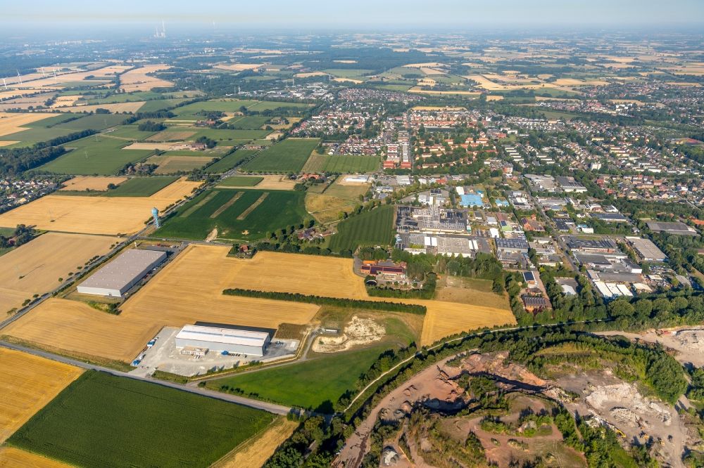 Aerial image Ahlen - Construction site for the new building einer Produktionshalle of Leifeld Metal Spinning AG Zum Schlingenfeld in Ahlen in the state North Rhine-Westphalia, Germany