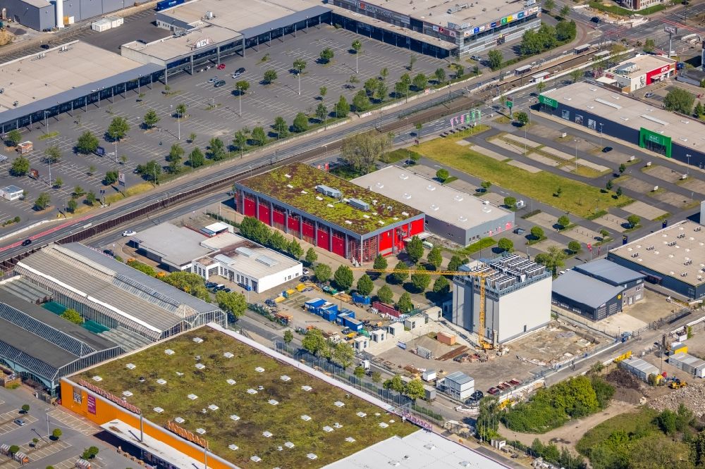Aerial photograph Dortmund - Construction site for the new building auf dem Gelaende on Ravensberger Strasse Ecke Mindener Strasse in Dortmund at Ruhrgebiet in the state North Rhine-Westphalia, Germany